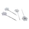 40 PCS Antique Silver Plated Jewelry Making Charms Supplies Crafting CK5Z3S Flower Hairpin Hairclip Hair Clip view 1