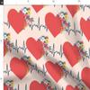 Spoonflower Fabric - You Medical Flowers Heart Love Doctor Nurse Awareness Printed on Minky Fabric by The Yard - Sewing Baby Blankets Quilt Backing Plush view 2