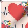 Spoonflower Fabric - You Medical Flowers Heart Love Doctor Nurse Awareness Printed on Minky Fabric by The Yard - Sewing Baby Blankets Quilt Backing Plush view 3