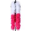 2 Yards 90 Grams Turkey Feathers Boa Turkey Plumes Shawl for DIY Carnival Party Dress Clothes Decoration Crafts Plume - Rose Red view 3