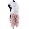 2 Yards 90 Grams Turkey Feathers Boa Turkey Plumes Shawl for DIY Carnival Party Dress Clothes Decoration Crafts Plume - Rose Red view 4