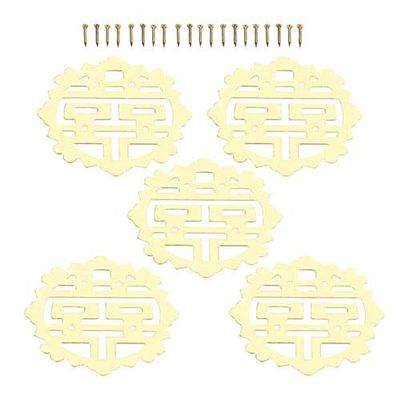 5pcs Round Flower Wraps Cabochon Ancient Flatback Embellishments Scrapbooking For DIY Decorative Protectors Bracket 54mm DUO ER