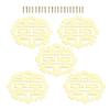 5pcs Round Flower Wraps Cabochon Ancient Flatback Embellishments Scrapbooking For DIY Decorative Protectors Bracket 54mm DUO ER view 1