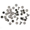 CRAFTMEMORE Leather Rivet Double Cap Rivets Tubular Metal Studs for Leather Craft Repairs Decoration TLDC (7 mm Cap 500 Pack, Gunmetal) view 2