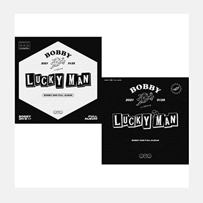 iKON Bobby Lucky Man 2nd Full Album 2 Version SET CD+Folding Poster On Pack+80p PhotoBook+32p DIY Book+4p Sticker+1p PhotoCard+Magnetic Coupon+4p Post+Lenticular+Message Card SET+Tracking