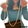 Braided Purse Chain Gold Crossbody Shoulder Strap Polished - (32" / 80centimeters) view 4
