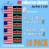 (x10) 3M Reflective Kenya and US Flag Stickers | Versatile Safety Decals | Hard hats, laptops, bikes, toolboxes view 3