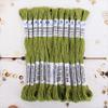 12 Skeins ThreadArt Premium Egyptian Long Fiber Cotton Embroidery Floss | Avocado | 6 Strand Divisible Thread 8.75yds Each for Hand Embroidery, Friendship Bracelets, Cross Stitch and Crafts view 1