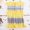 12 Skeins ThreadArt Premium Egyptian Long Fiber Cotton Embroidery Floss | Light Yellow | 6 Strand Divisible Thread 8.75yds Each for Hand Embroidery, Friendship Bracelets, Cross Stitch and Crafts view 1