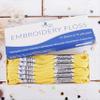 12 Skeins ThreadArt Premium Egyptian Long Fiber Cotton Embroidery Floss | Light Yellow | 6 Strand Divisible Thread 8.75yds Each for Hand Embroidery, Friendship Bracelets, Cross Stitch and Crafts view 2