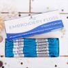 12 Skeins ThreadArt Premium Egyptian Long Fiber Cotton Embroidery Floss | Aqua| 6 Strand Divisible Thread 8.75yds Each for Hand Embroidery, Friendship Bracelets, Cross Stitch and Crafts view 2