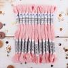 12 Skeins ThreadArt Premium Egyptian Long Fiber Cotton Embroidery Floss | Very Light Pink | 6 Strand Divisible Thread 8.75yds Each for Hand Embroidery, Friendship Bracelets, Cross Stitch and Crafts view 1