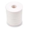 Cheriswelry 21.87 Yards 5mm Elastic Nylon Cord Flat Stretch Beading Strings Chinese Knotting Cord Soft Band Rope Braided Fabric Threads for DIY Crafting Sewing Macrame Jewelry Making Creamy White view 2