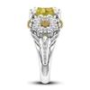 SixTwo Fashion Lady 925 Sterling Silver Ring 3.5ct Citrine Daisy Ring AAA Cubic Zirconia Sunflower Flower Round Cut Solitaire Engagement Wedding Ring Size 6-10 (7) view 2