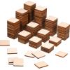 Jetec 500 Pieces Small Wood Pieces Blank Square Unfinished Wood Round Corner Wood Slices Square Wood Blocks for Crafts Carving Engraving Making, 1 x 1 Inch view 1