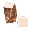 Jetec 500 Pieces Small Wood Pieces Blank Square Unfinished Wood Round Corner Wood Slices Square Wood Blocks for Crafts Carving Engraving Making, 1 x 1 Inch view 3