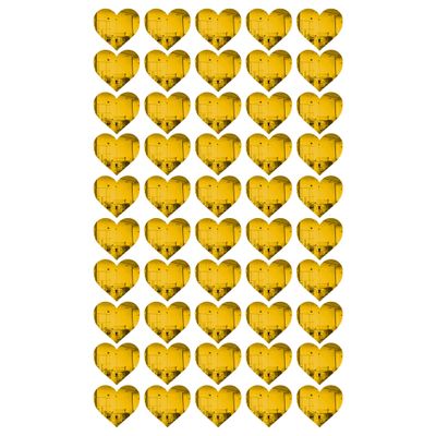 Marketing Holders 50 Pack Acrylic Mirror 5" Yellow Heart .118" Thick No Adhesive Reflective Pieces Perfect for DIY Arts and Crafts School Projects Home or Office Decor Special Events