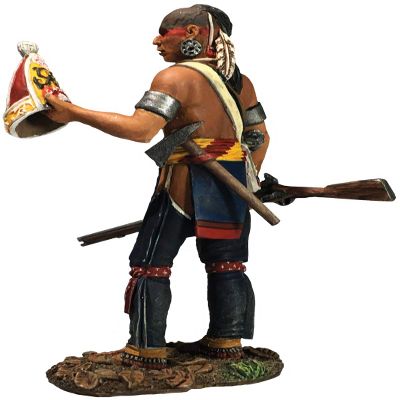 W. Britain's Toy Soldiers American Revolution 16062 Woodland Indian with Souvenir Hat 1:30 Scale Pewter