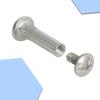 Aopin Scrapbook Photo Albums Screw Post Fit for 0.2inch(5mm) Hole Dia, Female M4x35mm Butt Screw for Binding Leather Saddles Purses Belt Repair, Carbon Steel Nickel Plating, Silver, 20 Sets view 3