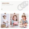EXCEART 9pcs Round Silicone Bracelet Casting Mold Jewelry Bangle Mold for Handmade Crafts Washable Reusable for Special Occasions and Making view 3