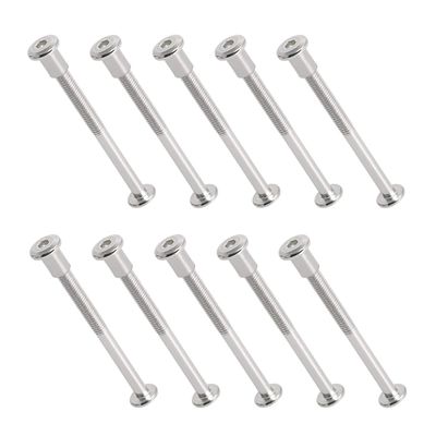 Aopin Scrapbook Photo Albums Screw Post Fit for 5/16"(8mm) Hole Dia, Male M6x70mm Belt Buckle Binding Bolts for Binding Leather Saddles Purses Belt Repair Stainless Steel, Silver, 10 Sets