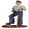 W. Britain's Jack Tars & Leathernecks 50053C British Royal Light Marine 1900 1:30 Scale Pewter view 1