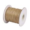 Cheriswelry 85 Yards 1mm Beading String Waxed Cords Korean Polyester Waxed Cord Threads Knotting Braiding Crafting Cord Ropes (Tan) for DIY Bracelet Macrame Necklace Jewelry Making view 1