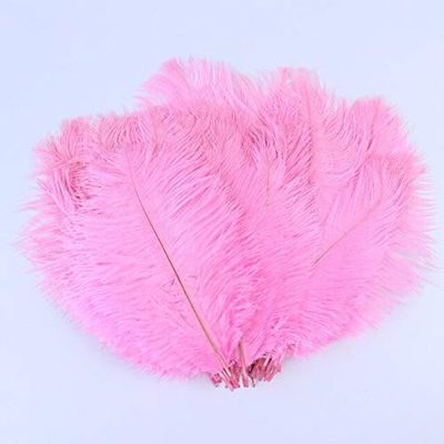 20-25cm Fancy Ostrich Feathers Natural DIY Jewelry Accessory Wedding Party Decoration Plume for Crafts 10/50/100Pcs