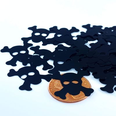 Skull and Crossbones Shape Shifting Mixed Glitter, Solvent Resistant Glitter for tumblers Polyester Nail Art Confetti (2oz)