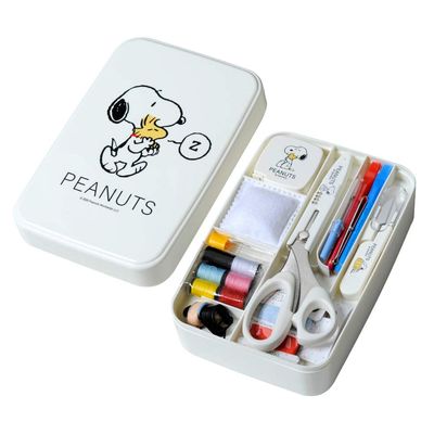 Snoopy Sewing Set, Thin, White, Misasa Elementary School, Boys and Girls, Sewing Tools, Sewing Box, Sewing Box, Sewing Set, NO,8559