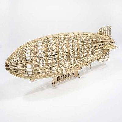 Dancing Wings Hobby 1/453 Wooden Static Model Display Replica 540mm Hindenburg Zeppelin Airship for Adults (VS35)