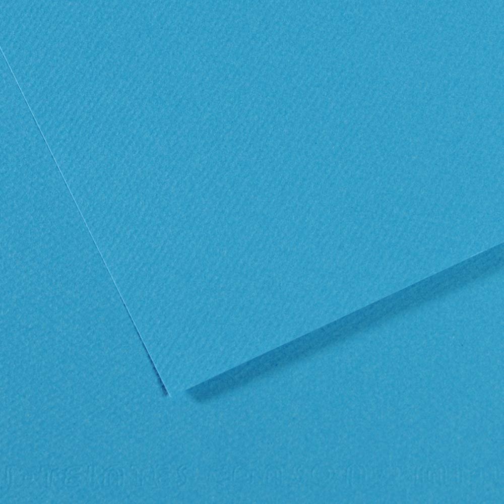 Canson Mi-Teintes Dyed Pulp Coloured Paper, 160 g/m2, Blue (Turquoise - 595), 21 x 29.35, Pack of 25