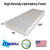 Foamma 2" x 18" x 120" (3 Pack) High Density Upholstery Foam Cushion, Seat Replacement, Upholstery Sheet, Foam Padding, Made in USA view 2