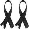 #5 Molded Black Vislon YKK Separating Zippers - Automatic Lock Slider - Made in The United States (2 Pieces Per Pack) (9" Inches) view 1