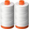 Aurifil A1050-2024 Mako Cotton Thread Solid 50WT 1422Yds White Pack of 2 view 1