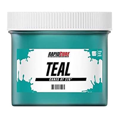 Rapid Cure Screen Printing Ink Teal (Gallon - 128oz.) - Plastisol Ink for Screen Printing, Fast Curing Fabric Paint - Screen Print Direct, USA Made