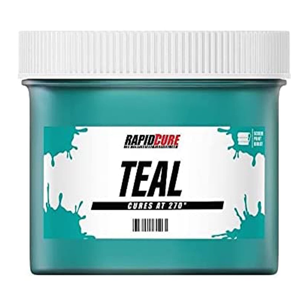 Rapid Cure Screen Printing Ink Teal (Gallon - 128oz.) - Plastisol Ink for Screen Printing, Fast Curing Fabric Paint - Screen Print Direct, USA Made