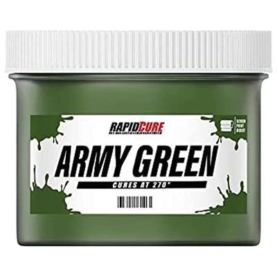 Rapid Cure Screen Printing Ink Army Green (5 Gallon - 640oz.) - Plastisol Ink for Screen Printing, Fast Curing Fabric Paint - Screen Print Direct, USA Made