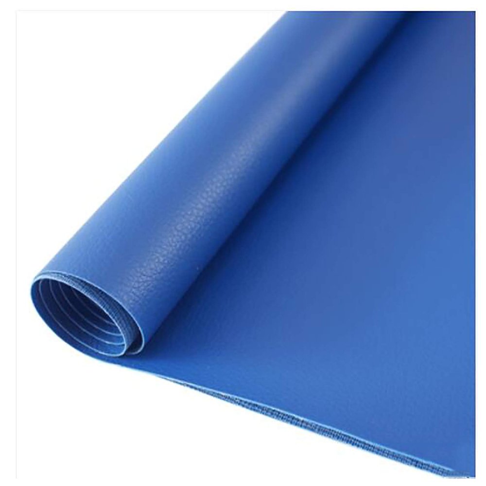GERYUXA Faux Leather Sheets Textured Synthetic Leather Fabric Vinyl Leatherette Fabric for Hair Bows,Bag,Earrings Making Waterproof Fabric-Blue t9 1.38x3.5m