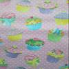 Fat Quarter (18 x 22) Cup Cakes Cupcakes Bakery Sweets Glitter Pink Cotton Flannel Fabric FQ view 1