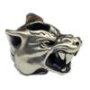 TAOYATAO Brass Kenai Mountain Wolf Head EDC Bead DIY Paracord keychain Bead Bracelet Accessories Bead,Necklace Pendant Bead,Lanyard Bead,Brass Charms(1 pc) (White Brass) view 1