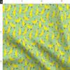 Spoonflower Fabric - Exercise Banana Blue Yellow Fruit Kids Funny Novelty Printed on Minky Fabric by The Yard - Sewing Baby Blankets Quilt Backing Plush view 2