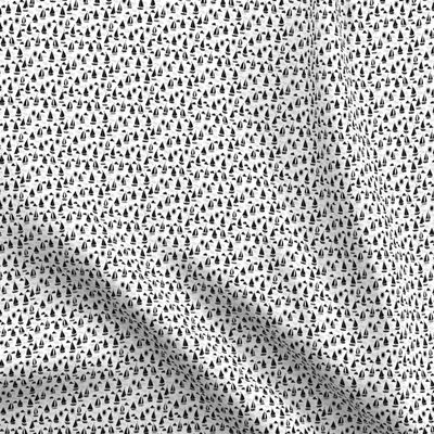 Spoonflower Fabric - Sailboat Black White Sea Ocean Small Nautical Sailing Boat Printed on Organic Cotton Sateen Fabric Fat Quarter - Sewing Quilting Apparel Home Decor
