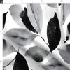 Spoonflower Fabric - Pretty Flower Painterly Black White Flora Spring Floral Neutral Printed on Satin Fabric Fat Quarter - Sewing Lining Apparel Fashion Blankets Decor view 4