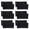 Muka 12 Pack Canvas Bag Makeup Travel Bag 7 x 3-1/8 x 1-1/2 Inch - Black view 1