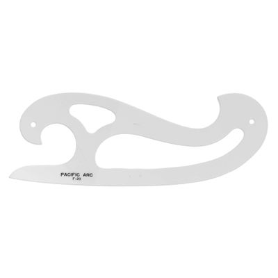 Pacific Arc Professional French Curves, Acrylic, Plain Edge, 11 Inches