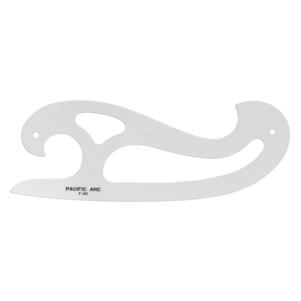 Pacific Arc Professional French Curves, Acrylic, Plain Edge, 11 Inches