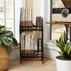 MODERN VINYL Record Holder - Vinyl Record Storage Rack 2 Tier - Matte Black Metal - 160-200 LP Storage - Quick Assembly - Vinyl Display, Storage - Organize Albums Book, Magazine Files view 4