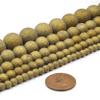 Druzy Glass Beads | Frosted Metallic Round Shaped Glass Beads | Titanium Coated Glass Bead 14mm Gold view 4