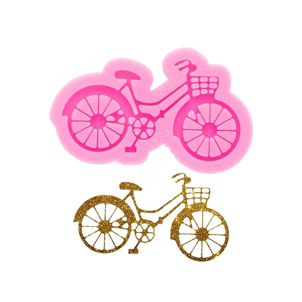 Angel Wings Shiny Bicycle Shape Resin Molds Silicone Epoxy Resin Craft Silicone Molds Polymer Clay DIY Necklace Jewelry Making Silicone Molds